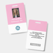 Aangepaste ID-badge voor werknemers - naam, foto,  Badge (Voor- en achterkant)