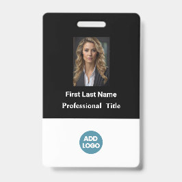 Aangepaste ID-badge voor werknemers - naam, foto,  Badge