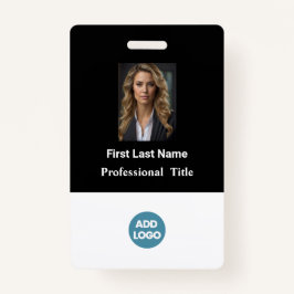 Aangepaste ID-badge voor werknemers - naam, foto,  Badge