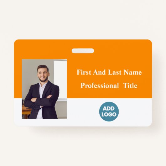 Aangepaste ID-badge voor werknemers - naam, foto, Badge (Voorkant)