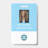Aangepaste ID-badge voor werknemers - naam, foto,  Badge (Voorzijde)