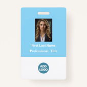 Aangepaste ID-badge voor werknemers - naam, foto, Badge (Voorkant)