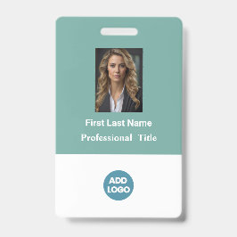 Aangepaste ID-badge voor werknemers - naam, foto,  Badge