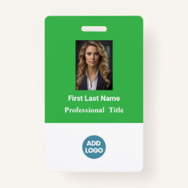 Aangepaste ID-badge voor werknemers - naam, foto,  Badge