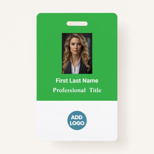 Aangepaste ID-badge voor werknemers - naam, foto, Badge (Voorkant)