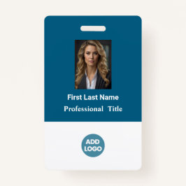 Aangepaste ID-badge voor werknemers - naam, foto,  Badge