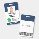 Aangepaste ID-badge – werknemer foto, Logo, barcod Badge (Voor- en achterkant)