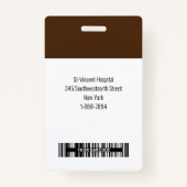 Aangepaste ID BarCode Logo-naamplaatje van foto-ID Badge (Achterkant)