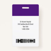 Aangepaste ID BarCode Logo-naamplaatje van foto-ID Badge (Achterkant)