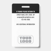 Aangepaste ID Beveiligingsbeambte QR-code Foto Naa Badge (Achterkant)