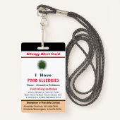 Aangepaste ID-identificatie Allergische waarschuwi Badge (Voorkant met draagriem)