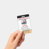 Aangepaste ID-identificatie Kind Adult Foto Badge (Handheld)