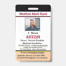 Aangepaste ID Identificatie Kind Volwassene Foto N Badge