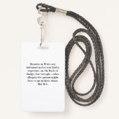 Aangepaste ID-identificatie Kindervolwassennaam Badge (Achterkant met draagriem)