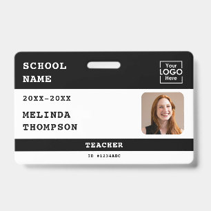 Aangepaste ID-kaart voor docenten Sjabloon schooln Badge