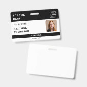Aangepaste ID-kaart voor docenten Sjabloon schooln Badge (Voor- en achterkant)