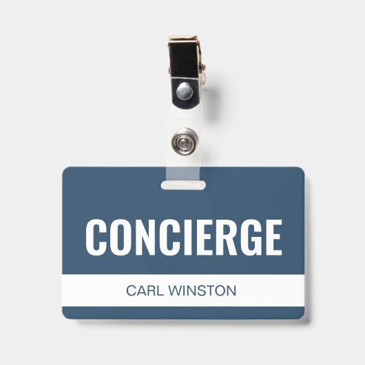 Aangepaste ID-kaart voor hotelconciërge Badge (Voorzijde met clip)