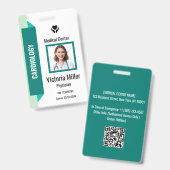 Aangepaste ID-kaart voor ziekenhuispersoneel Logo Badge (Voor- en achterkant)