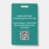 Aangepaste ID-kaart voor ziekenhuispersoneel Logo Badge (Achterkant)