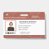 Aangepaste ID medewerker-ID Identificatiedag foto- Badge (Voorkant)