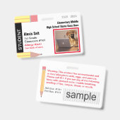 Aangepaste ID School Studenten Identificatie Badge (Voor- en achterkant)
