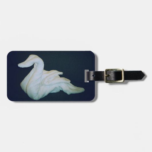 Aangepaste ID voor handdoeken Zwan Bagagelabel (Voorkant horizontaal)