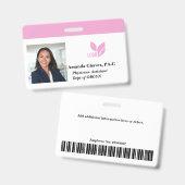 Aangepaste ID werknemer Foto naam Badge (Voor- en achterkant)