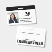 Aangepaste ID werknemer Foto naam Badge (Voor- en achterkant)
