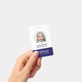 Aangepaste ID Werknemersfoto QR CODE LOGO NAVY BLU Badge (Handheld)