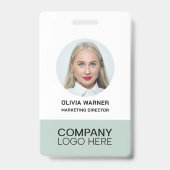Aangepaste ID Werknemersfoto QR CODE LOGO SAGE GRE Badge (Voorzijde)