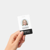 Aangepaste ID Werknemersfoto QR CODE LOGO ZWART Badge (Handheld)