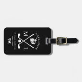 Aangepaste ID Zwart Label voor Golfers Bagagelabel (Voorkant horizontaal)