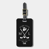 Aangepaste ID Zwart Label voor Golfers Bagagelabel (Voorkant verticaal)