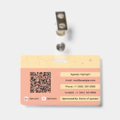 Aangepaste identificatiebadge met QR-code en logo Badge (Achterkant met clip)