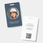 Aangepaste identificatiebadge moderne ronde foto l badge (Voor- en achterkant)