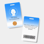 Aangepaste identiteitskaart badge (Voor- en achterkant)