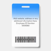 Aangepaste identiteitskaart badge (Achterkant)