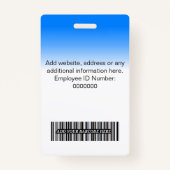 Aangepaste identiteitskaart badge (Achterkant)