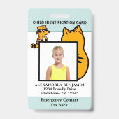Aangepaste identiteitskaart voor kinderen met foto badge (Voorzijde)
