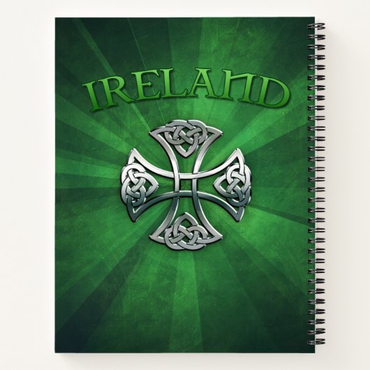 Aangepaste Ierland Celtic Cross Notitieboek (Achterkant)