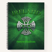 Aangepaste Ierland Celtic Cross Notitieboek (Voorkant)