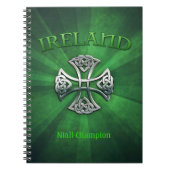 Aangepaste Ierland Celtic Cross Notitieboek (Voorkant)
