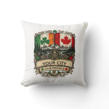 Aangepaste Ierse Canadese Vlag Stad Provincie Erfg