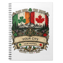 Aangepaste Ierse Canadese Vlag Stad Provincie Erfg