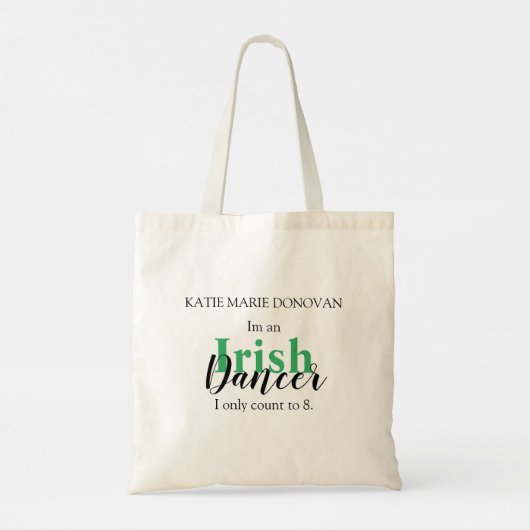 Aangepaste Ierse dansprijsopgave Tote Bag (Achterkant)