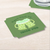 Aangepaste Ierse onderzetters met groene bier (Gekanteld)