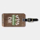 Aangepaste Ierse Pub Old Keg Effect Sign Bagagelabel (Voorkant horizontaal)