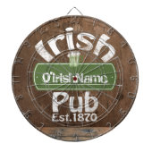 Aangepaste Ierse Pub Old Keg Effect Sign Dartbord (Voorkant)