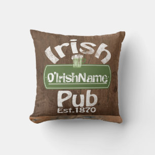 Aangepaste Ierse Pub Old Keg Effect Sign Kussen