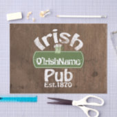 Aangepaste Ierse Pub Old Keg Effect Sign Tissuepapier (Craft)